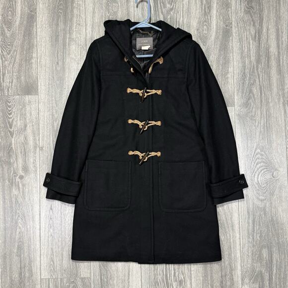 J.CREW Jackets & Blazers - J Crew Nello Gori Italian Wool & Cashmere Toggle Button Stadium Coat Black Sz 6